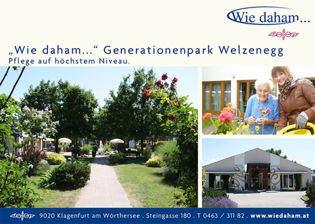“Wie daham…” Generationenpark Welzenegg